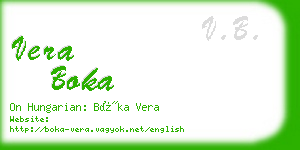 vera boka business card